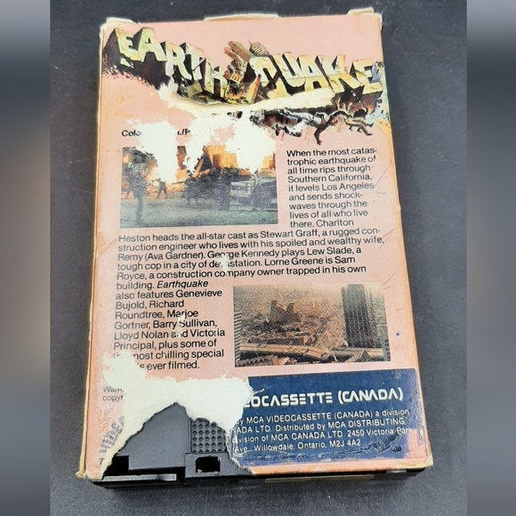 Vintage Betamax Earthquake 1981 & Hurricane 1985 Movies 2 Tapes in Sleeve - Picture 3 of 6